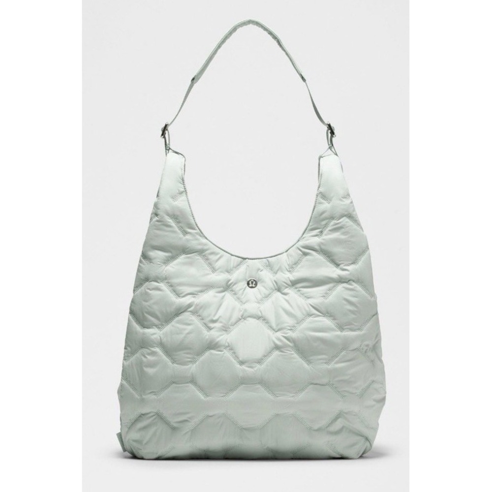 Lululemon Quilty Pleasures Shoulder Bag 14L Pelican Blue/Green Sold Out NWT